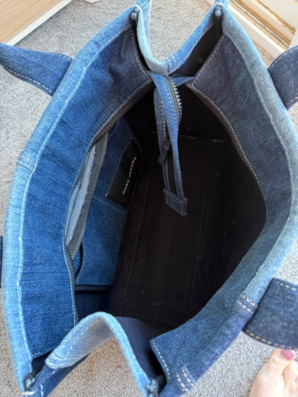 Marc Jacobs The Tote Bag LARGE Blue Denim - Picture 8 of 14